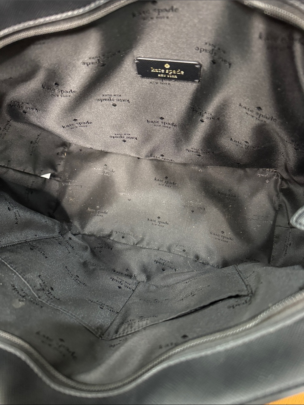 kate spade Black Daisy-Print Tote with White & Green Floral Motif - Picture 3 of 8